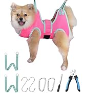 Kkiimatt Dog Grooming Hammock,XS Pink Hanging Harness Holder for Nail Clipping/Trimming,Grooming ...