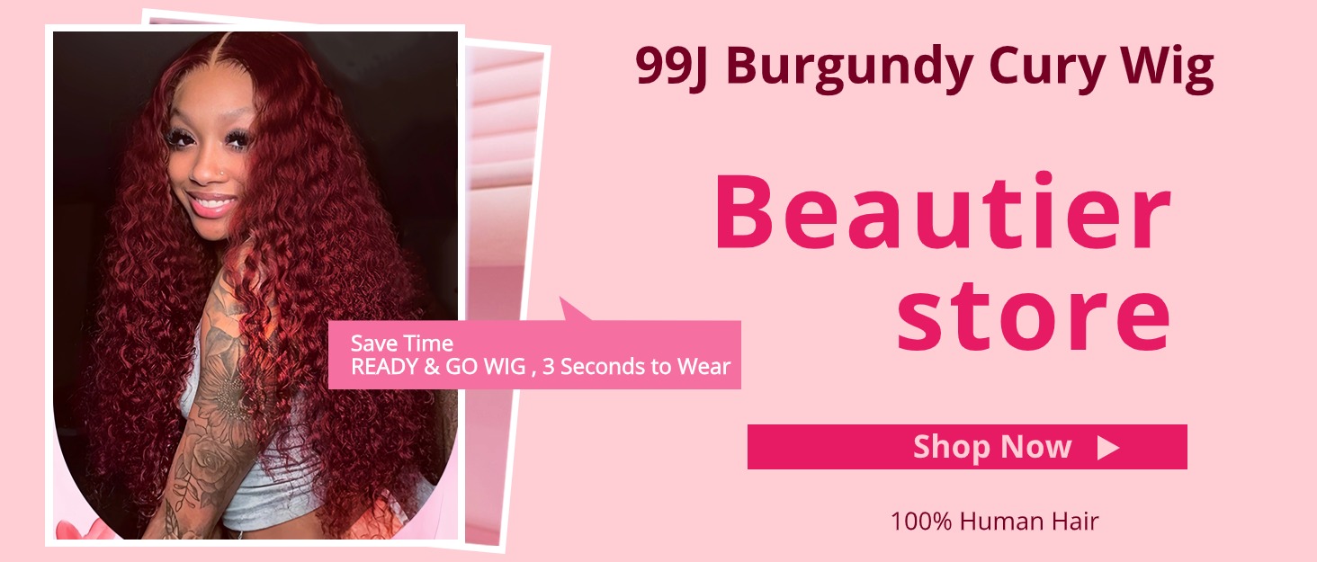 Burgundy Lace Front Wigs Human Hair