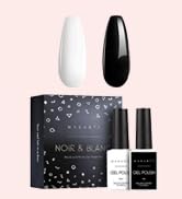 black and white gel nail polish
