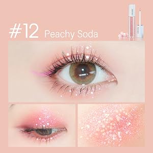 ZEESEA Glitter Galaxy Colored Liquid Eyeshadow, Dazzling Shimmer Eye Makeup, High Pigmented