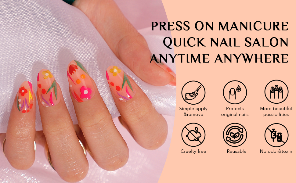 press on nails short