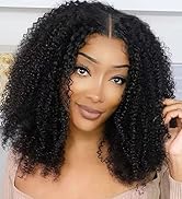 Kinky Curly Clip ins Human Hair 3C 4A Curly Clip in Hair Extensions for Black Women 8Pcs with 20C...