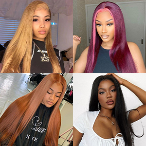 Highlight straight wig change color