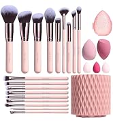BS-MALL Makeup Brushes Premium Synthetic Foundation Powder Concealers Eye Shadows 18 Pcs Brush Se...