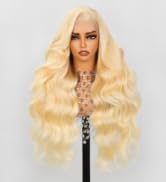 13x4 Blonde Lace Front Wigs Human Hair 210% Density Body Wave 613 Frontal Wig