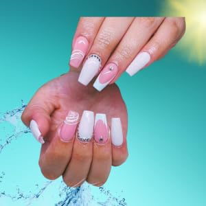 Coffin Medium Gel X Soft gel nails