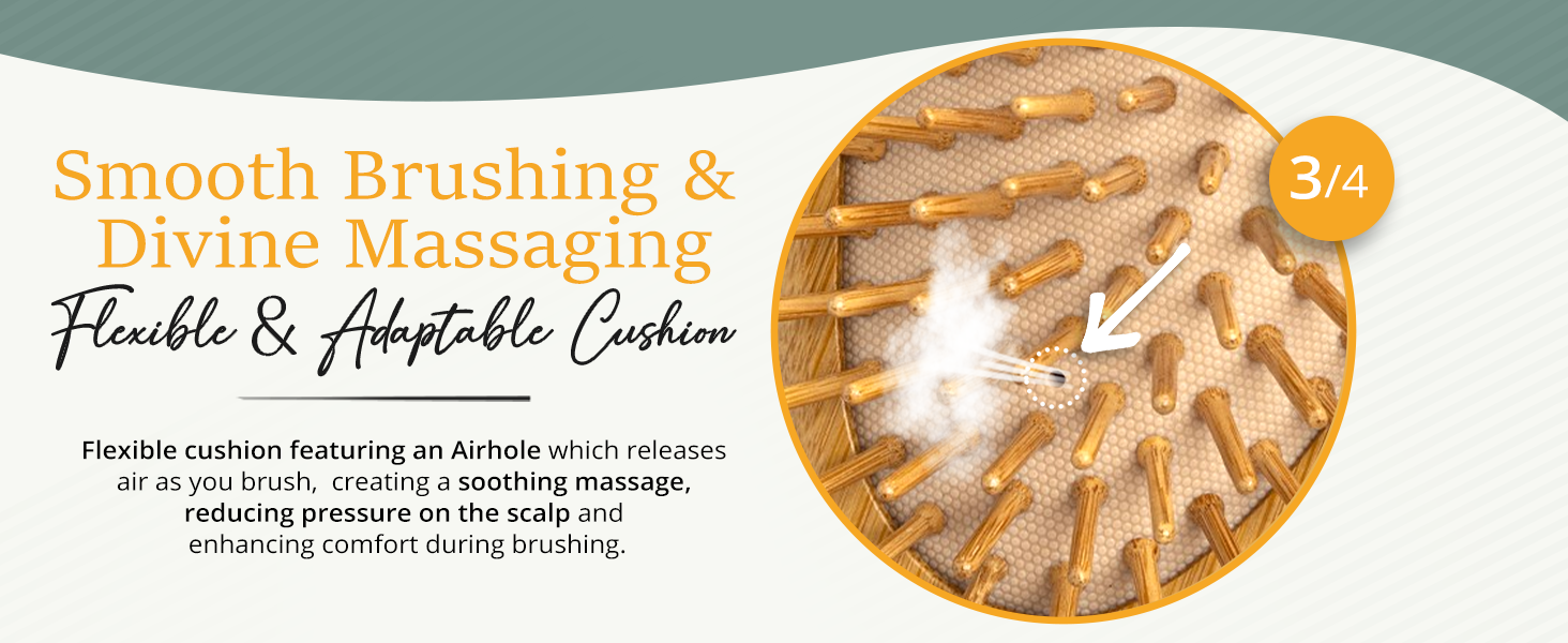 bamboo brush hair growth  hairbrush mini brushes bristle natural paddle detangling women men