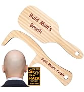 JULEASEL 2PCS Funny Bald Man's Comb Funny Gag Gift White Elephant Gift Prank Gift for Men Hair Lo...