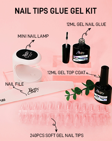 Gel Nail Kit Easy Nail Extension Kit glue gel top coat nail polish