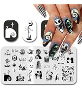 Halloween Nail Stamping Plate Nightmare Before Christmas Nails Stamping Kit The Day of Dead Ghost...