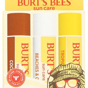 Burt’s Bees SPF 30 Lip Balm Mothers Day Gifts for Mom, Island Getaway - Coco Loco, Beaches & Cream, Tropic Like It's Hot, Water-Resistant Sun Care, Natural Conditioning Lip Treatment, 3 Tubes, 0.15 oz