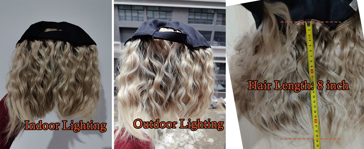 baseball cap wig 