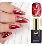 YTD Likomey Platinum Cat Eye Gel Nail Polish,HEMA Free TPO Free,15ml Red Magnetic Reflective Holo...