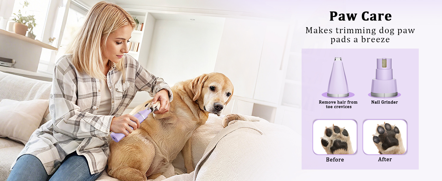 Low Noise Pet Clippers for Dogs-Rechargeable Cat Grooming