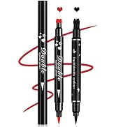 XINGXYUEL 2PCS Double-headed Eyeliner Stamp Pencil Black and Red Liquid Winged Eyeliner Stamp Pen...