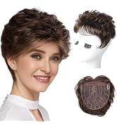 REECHO Hair Topper, Short Wiglet Hair Topper for Women with Thinning Large Coverage Synthetic Top...
