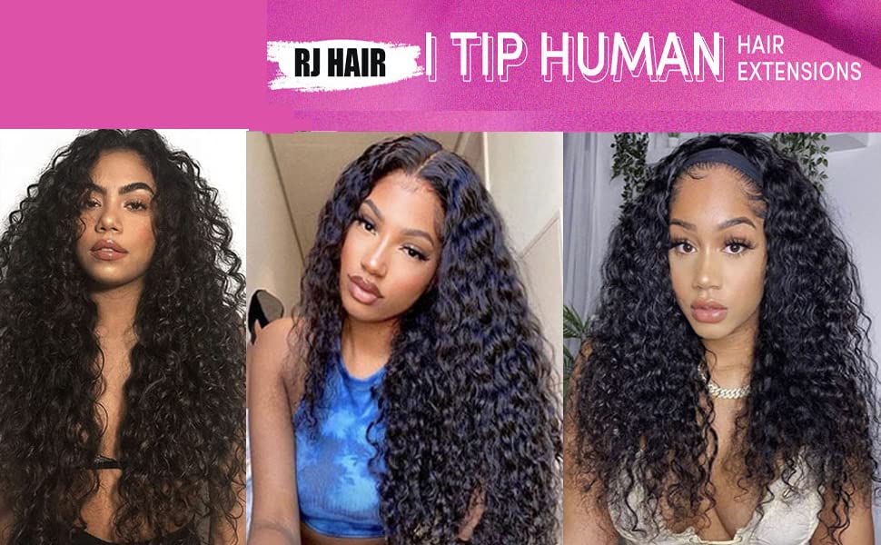 curly i tip hair