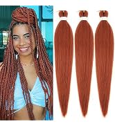 IIFLYDSFA Braiding Hair Pre stretched 30Inch 3 Packs Natural Black Kanekalon Pre-stretched Braidi...