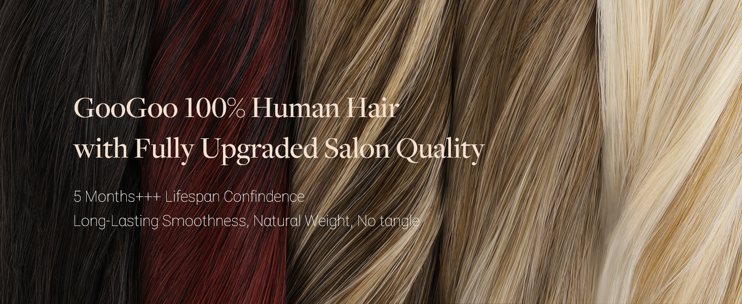 googoo clip in hair extensions real human hair straight hair