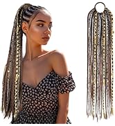 SEIKEA Boho Braided Ponytail Extension with Hair Tie, 24