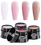 Gellen Builder Gel Kit - Nail Extension Kit Nude Baby Pink Naked Purple Rose Brown Builder Nail G...