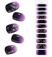 KING HORSE Semi Cured Gel Nail Strips - Extra Long Gel Nail Stickers - Feature Rich, Long Lasting...