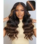 UNICE Bye Bye Knots 7x5 Pre Cut Lace Glueless Wig Chestnut Brown Ombre Loose Wave Wig Invisible K...