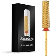 MelodySusie Super Long Tapered Nail Drill Bits, 3/32'' Carbide Tungsten Bits, Suitable for Manicu...