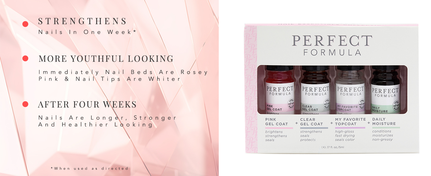 strengthens nails in just one week. more youthful looking nails. use as top coat or gel color