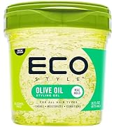 Eco Style ECOCO Style Gel Olive Oil-100% Pure Olive Oil-Adds Shine And Tames Split Ends-Weightles...