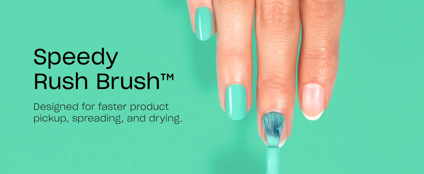OPI Rapidry speedy rush brush designed for faster product pickup, spreading, and drying