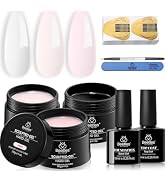 Beetles Builder Gel for Nails-10 in 1 30g *3 Colors Builder Nail Gel Kit Nail Extension Clear Nud...