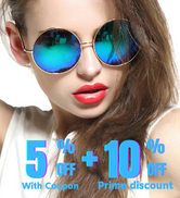 Oversized Round Circle Mirrored Hippie Hipster Sunglasses Blue