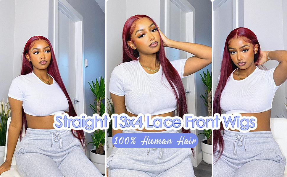 99J Lace Front Human Hair Wigs