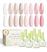 MelodySusie Fleurwee Plant Based Gel Nail Polish Set,Pink and Nude Versatile Colors,Hema Free,Soa...