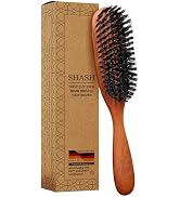 Classic German First Cut 100% Boar Bristle Hair Brush Since 1869 - Conditions Hair, Improves Text...