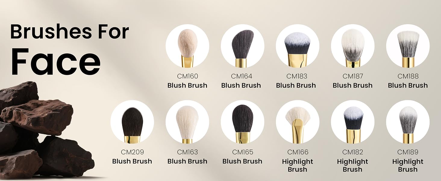 Desert Oak Series makeup Brushes