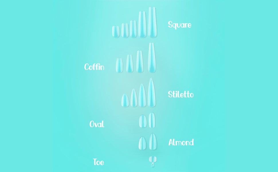 NABulous nail soft gel tips shapes and sizes