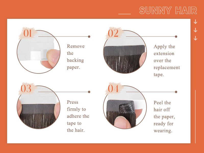 replace tape in hair extensions