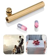GLEAVI 2 Pcs Portable Toothpick Holder Pill Dispensers Pill Keychain Pill Holder Keyring Brass Ke...