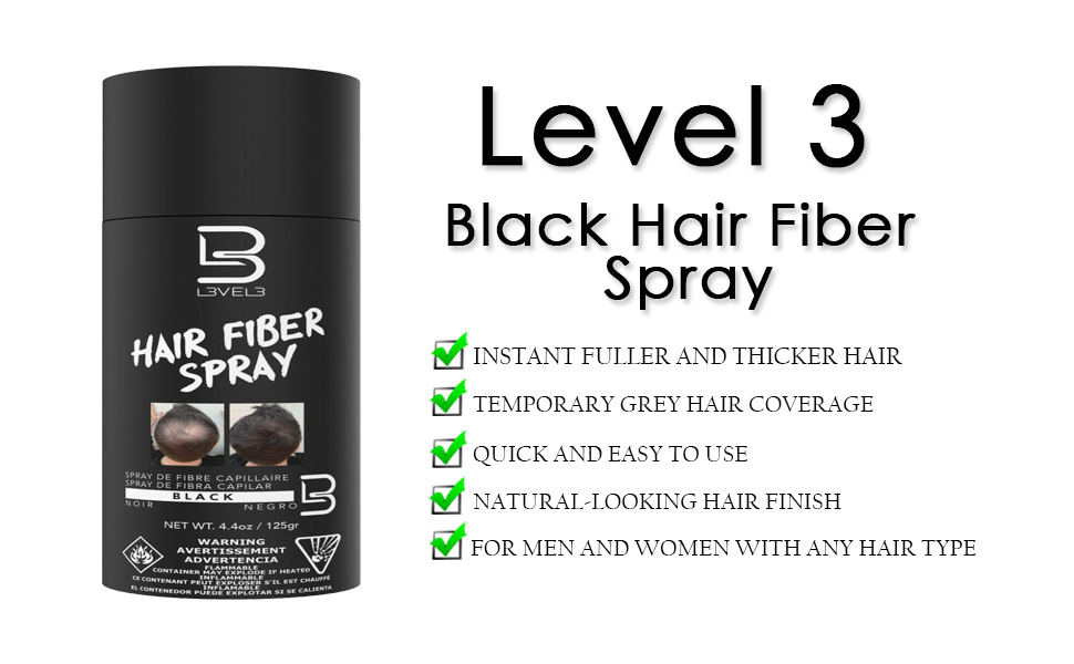 Black hair spray Hair fiber spray Hair thickening spray Hair texturizing spray Hair styling spray
