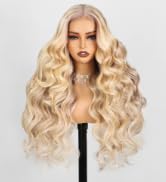 10/613 Human Hair 5x6 Ready to Go Glueless Wigs 210% Density Highlight Loose Body Wave Wig