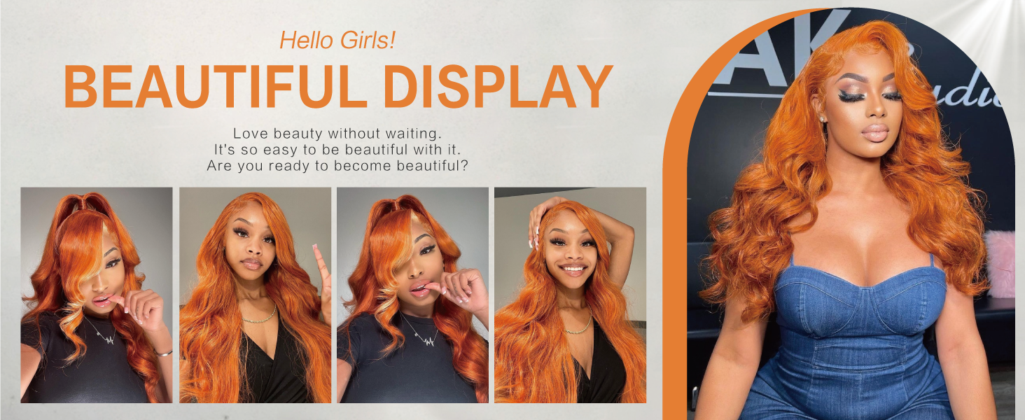 ginger lace front wigs human hair