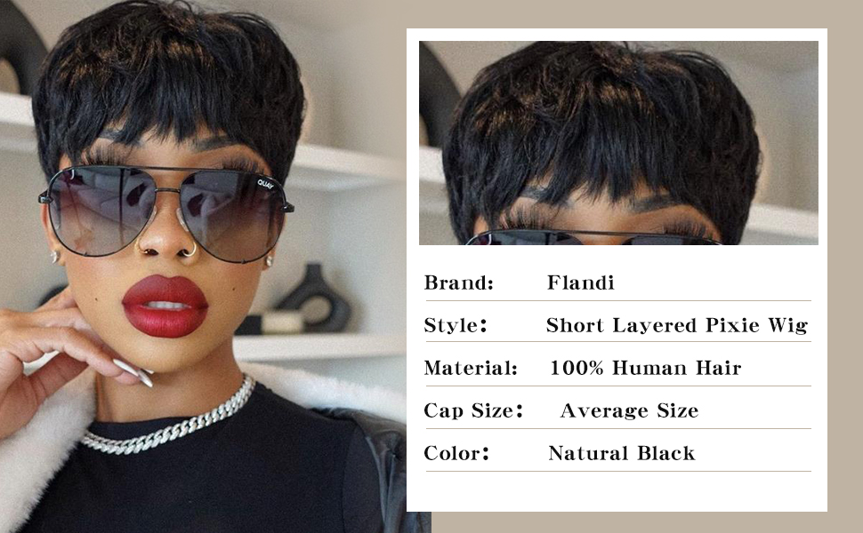 SHORT LAYERED PIXIE WIG