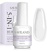 Saviland 5 in 1 Clear Builder Bases Gels-15ml Quick Building Nail Strengthener Gel U V/LED Nail T...