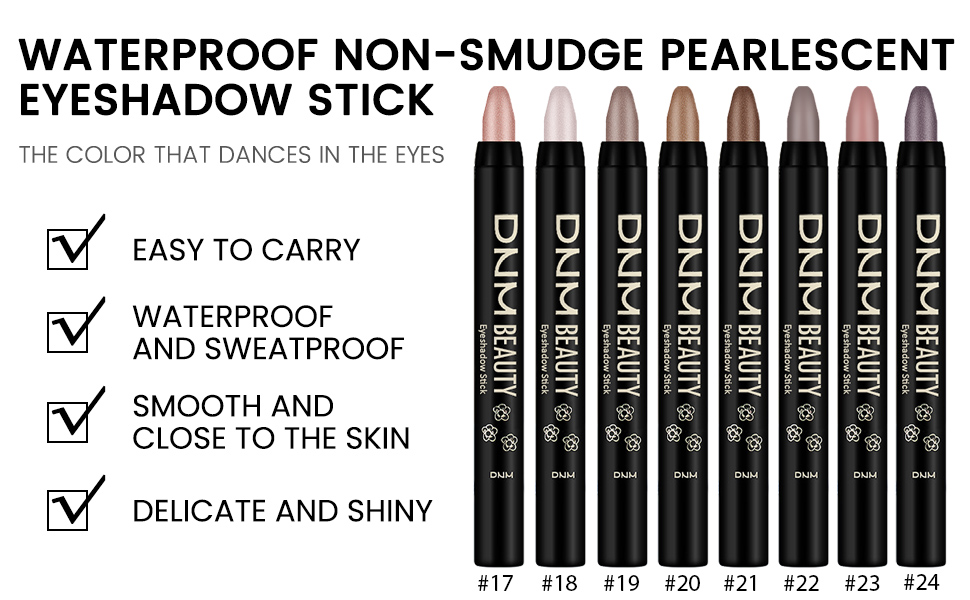 evpct 2Pcs Eye Shadow Stick Makeup Set Waterproof