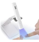 YTD Likomey Handheld UV LED Lamp for Gel Nail Polish,White Quick Dry Mini Nail Light with Foldabl...