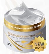 Vitamins Keratin Hair Mask Deep Conditioner - Biotin Collagen Protein Castor Oil