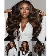 Sunber Bye Bye Knots Glueless 7x5 Lace Front Human Hair Wig Loose Wave Plucked Pre Cut Lace Invis...