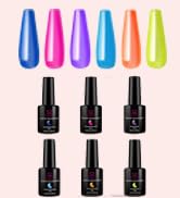 rainbow jelly gel nail polish